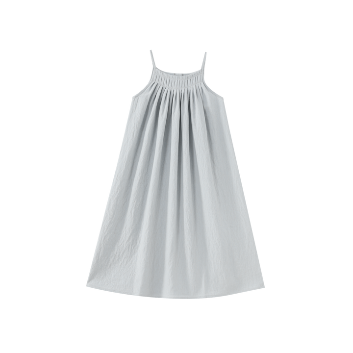 GATHERED MAXI JUMPER-BLUE