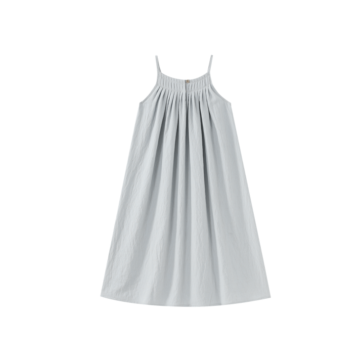 GATHERED MAXI JUMPER-BLUE