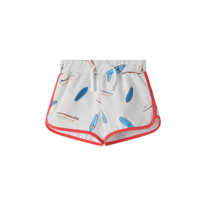 SWIM PANT WITH TIE-AQUA MULTI
