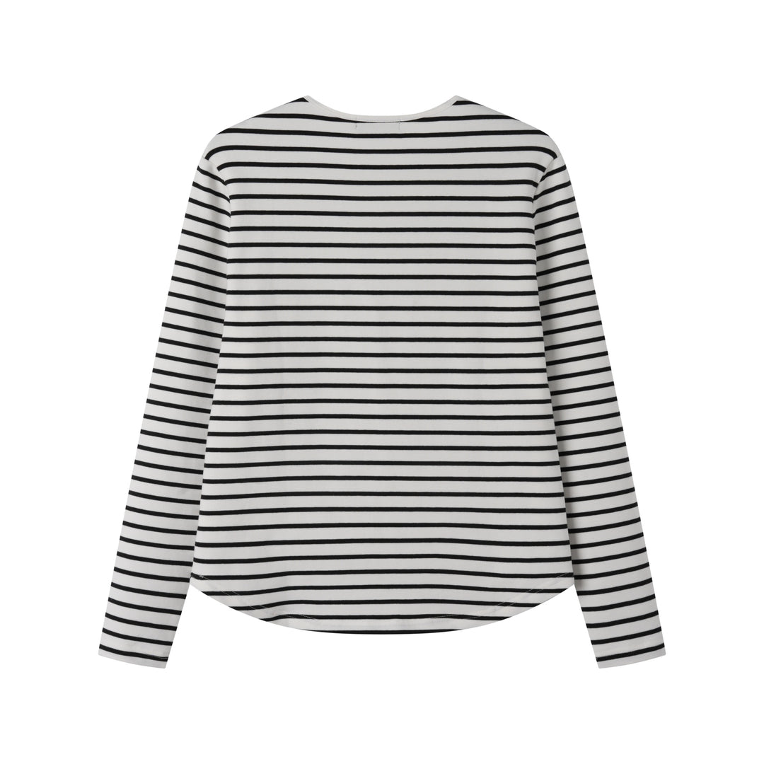 STRIPED HENLEY-BLACK STRIPED