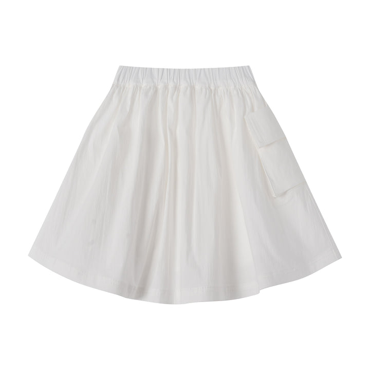 UTILITY POCKET SKIRT-WHITE