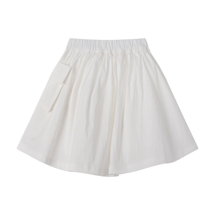 UTILITY POCKET SKIRT-WHITE