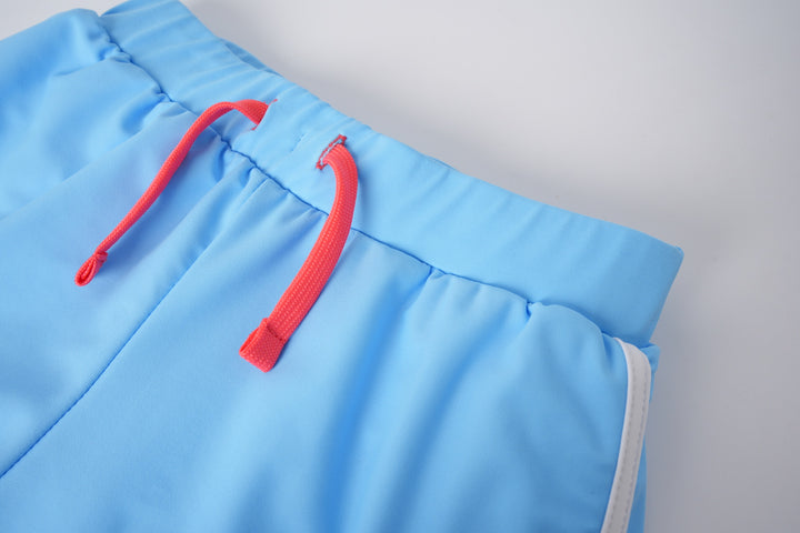 SWIM PANT WITH TIE-AQUA