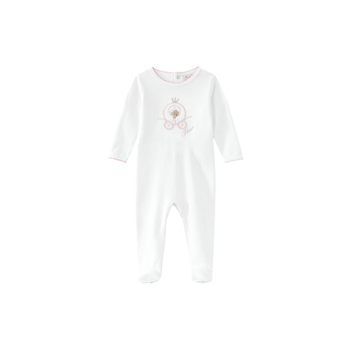 PRINCESS CARRIAGE FOOTIE -WHITE