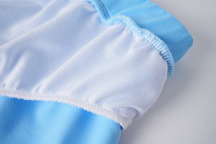 SWIM PANT WITH TIE-AQUA