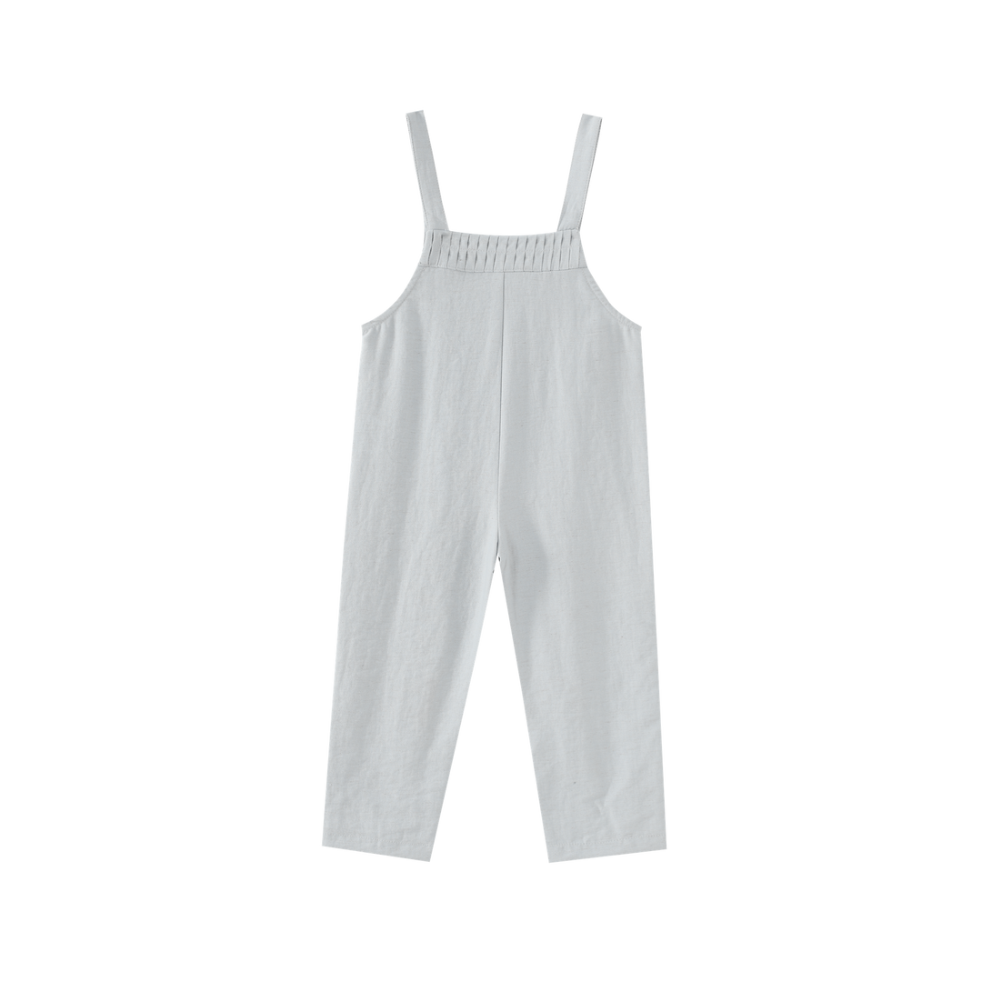 LONG ROMPER WITH TUCKS-BLUE