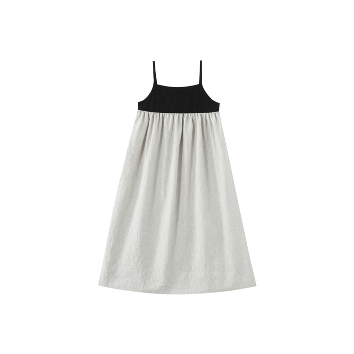 COLORBLOCK MAXI JUMPER-STONE/BLACK