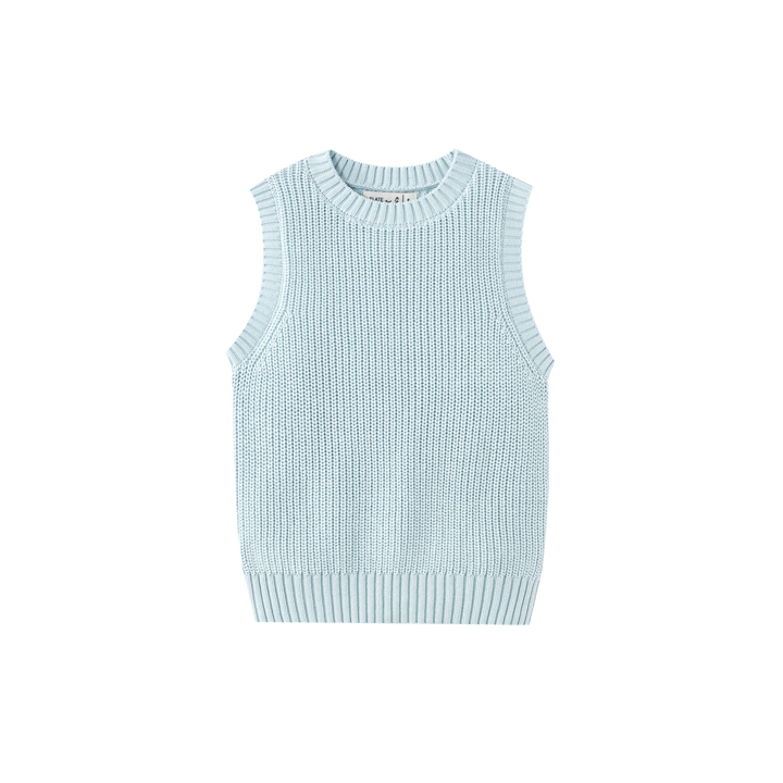 BOYS KNIT VEST-BLUE