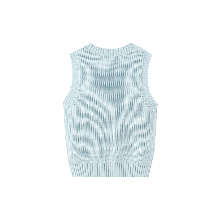 BOYS KNIT VEST-BLUE