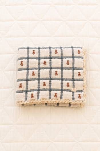 WHOLESALE KEEPSAKE QUILT - TEDDY BLUEBELLE