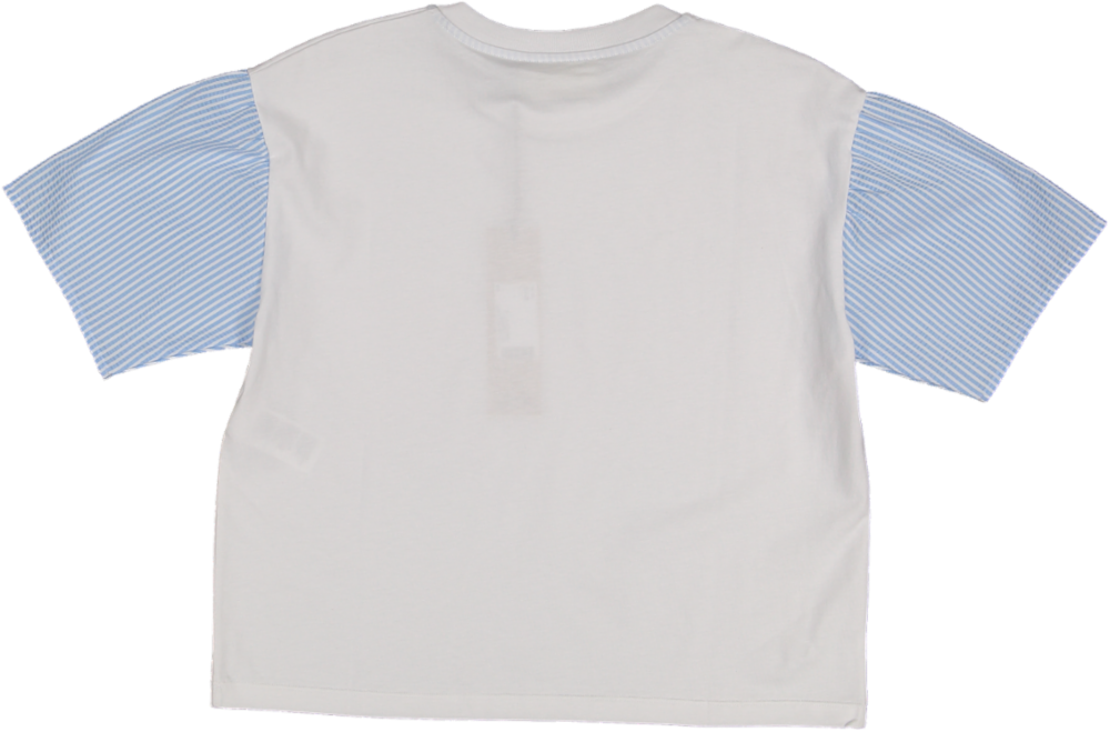 318 GIRL S/S C-NECK TOP W/STRIPED CANAPIGLIA 22