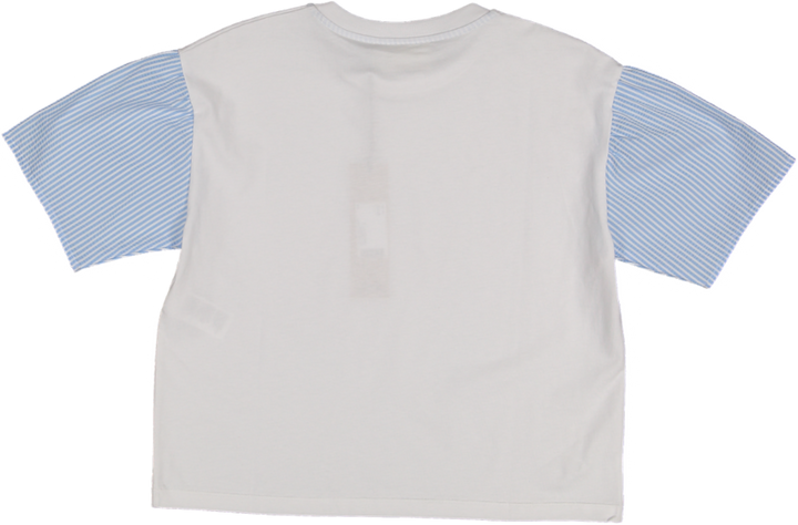 318 GIRL S/S C-NECK TOP W/STRIPED CANAPIGLIA 22