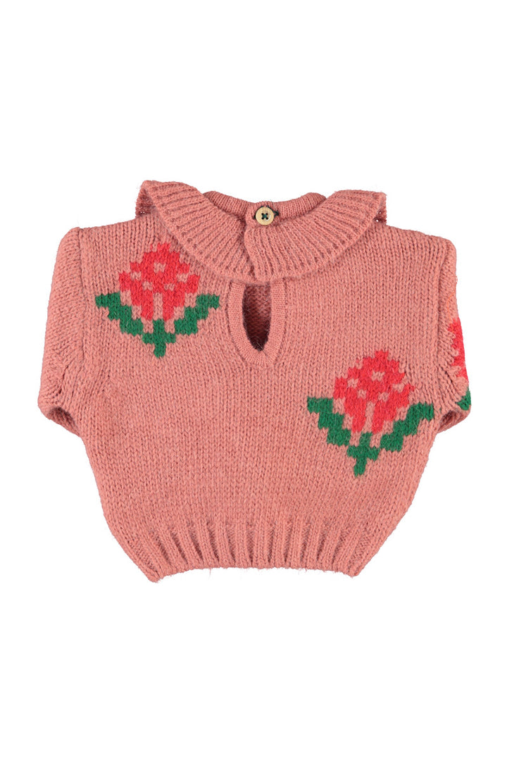TRC2609A.B JACQUARD SWEATER W/ COLLAR