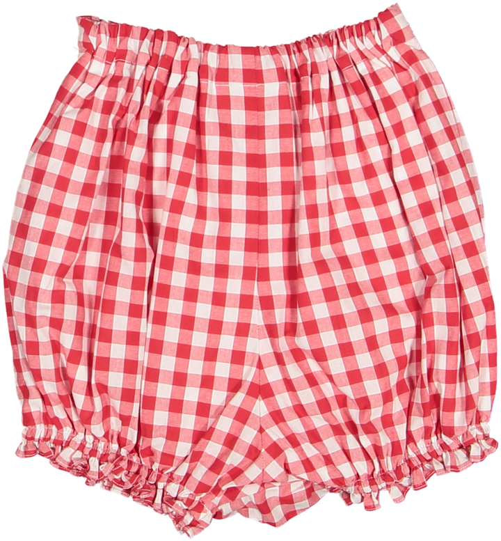 36143-TC021 BLOOMER - MEDIUM RED GINGHAM