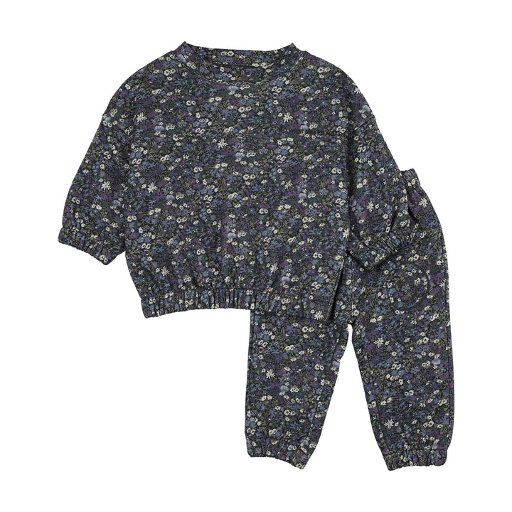 FAW26-BD6 FRENCH TERRY 2-PIECE SET - Navy Liberty Print