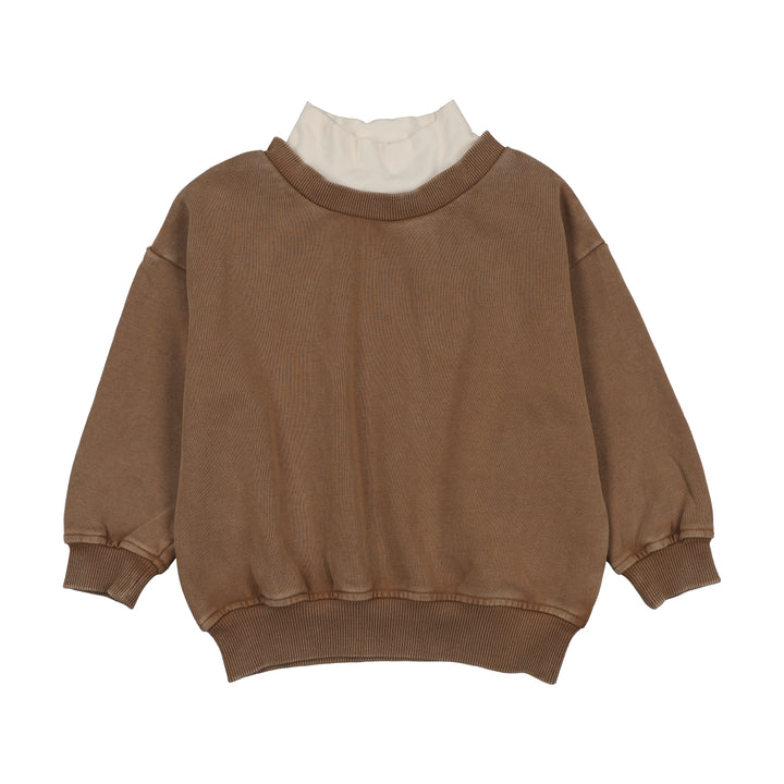 FAW26-BD5 OVERSIZED TURTLENECK SWEATSHIRT - Ochre