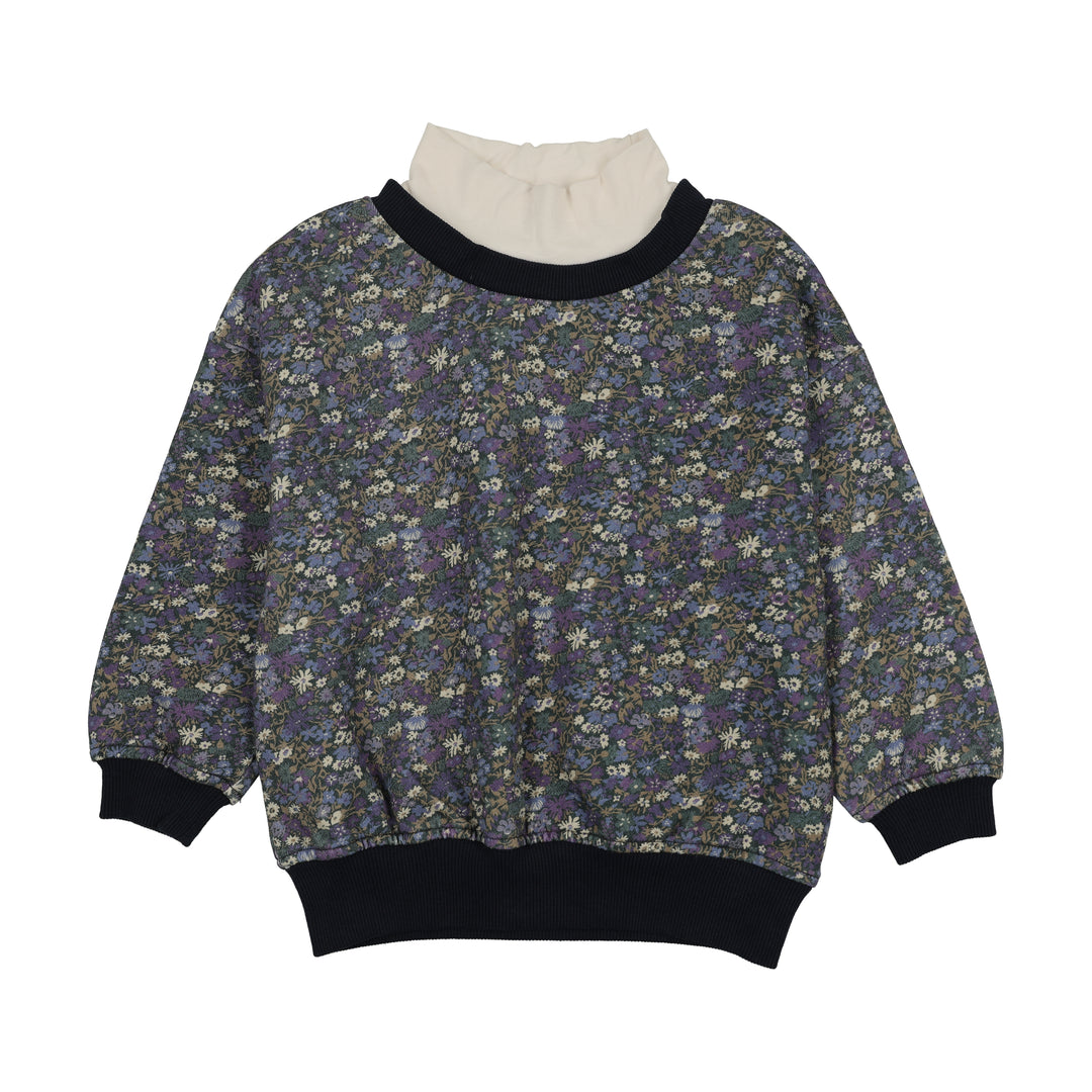 FAW26-BD5 OVERSIZED TURTLENECK SWEATSHIRT - Navy Liberty Print