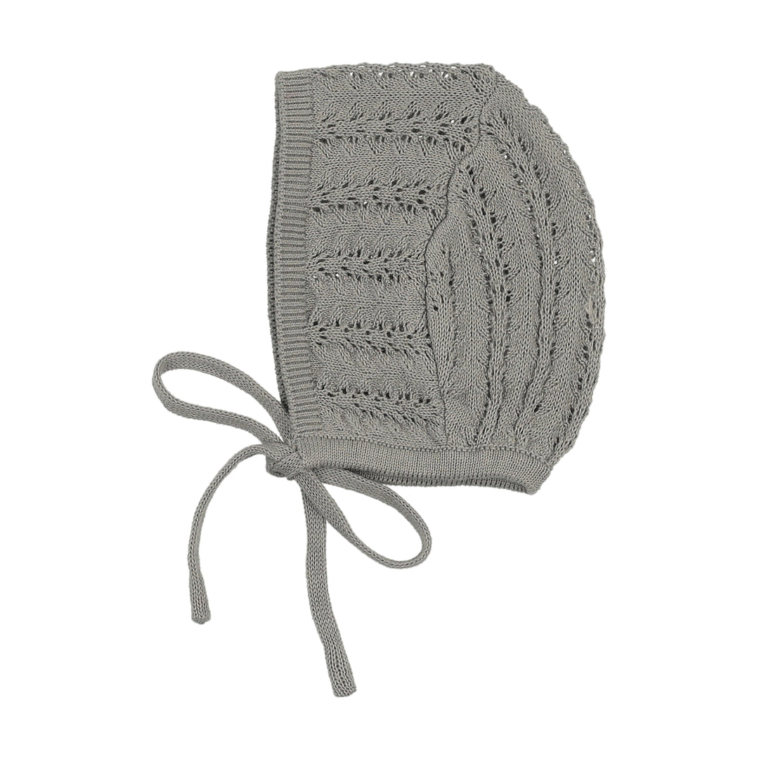Crochet Knit Bonnet-Light Blue