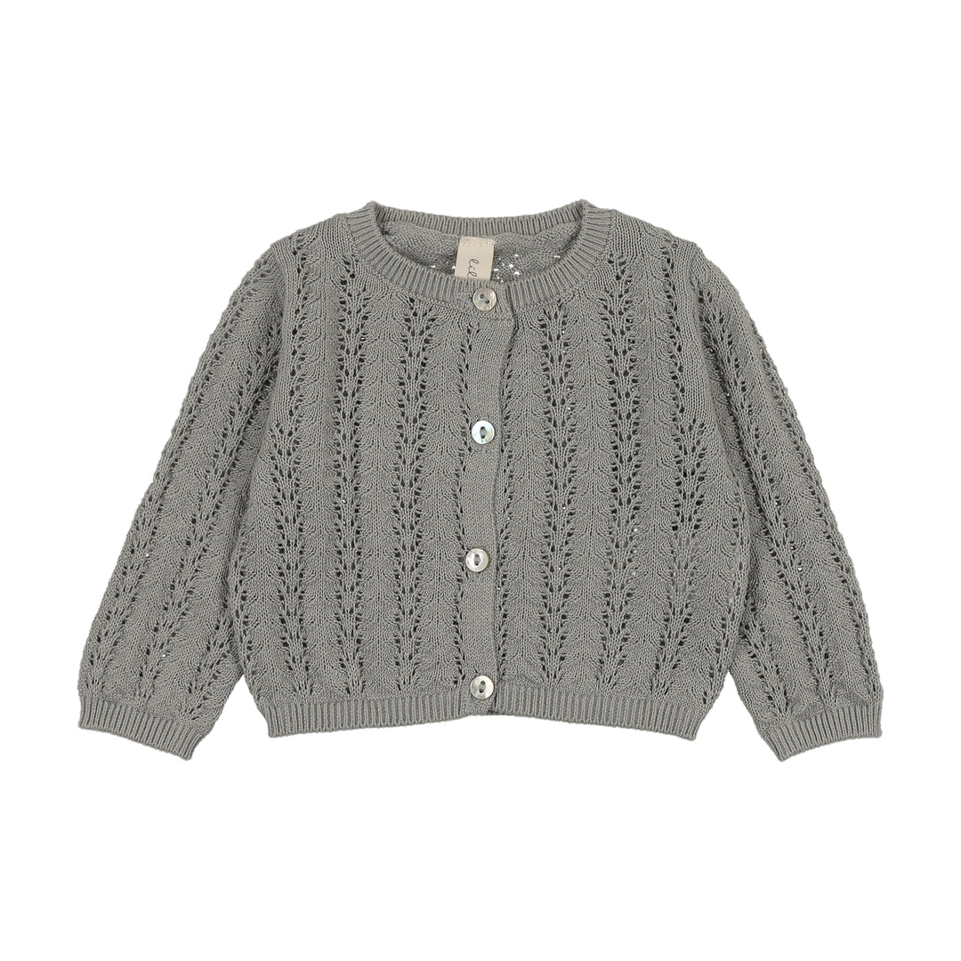 Crochet Knit Shrug-Light Blue