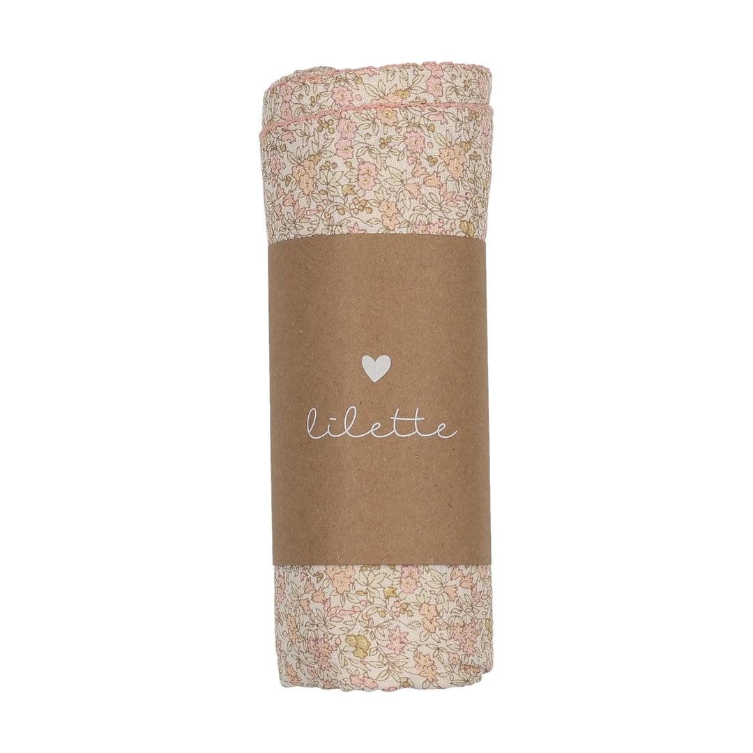 Muslin Swaddle-Cream/Pink