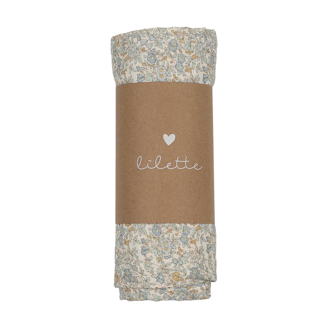 Muslin Swaddle-Cream/Blue