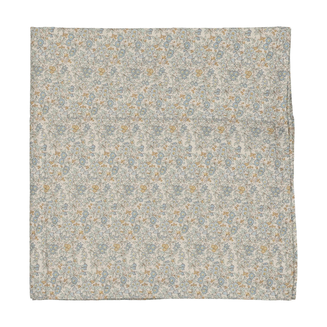 Muslin Swaddle-Cream/Blue