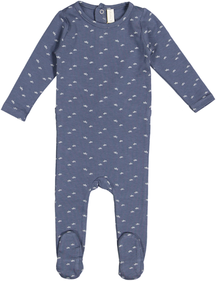 Paper Boat Footie-Off Navy