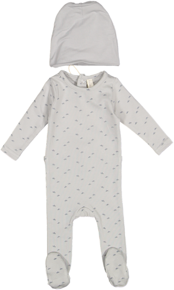 Paper Boat Footie Set-Pale Blue