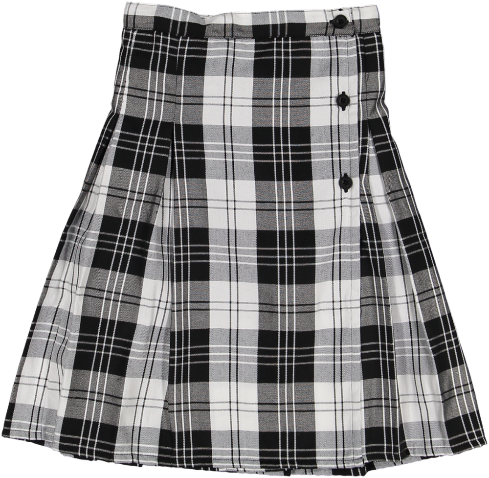 Punk Pleated Skirt-Black/White