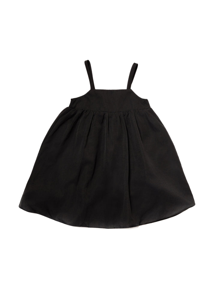 Black Smocked Bubble Jumper