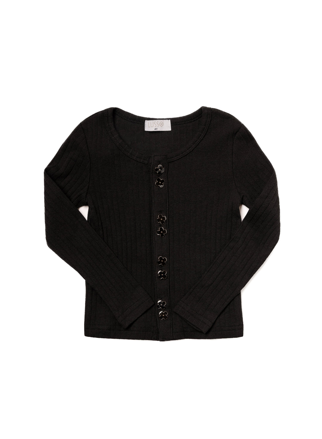 Black Pointelle Cardigan