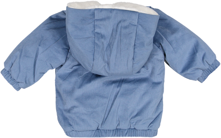 23563-Fur lining Corduroy Lightweight Jacket-Mid Blue
