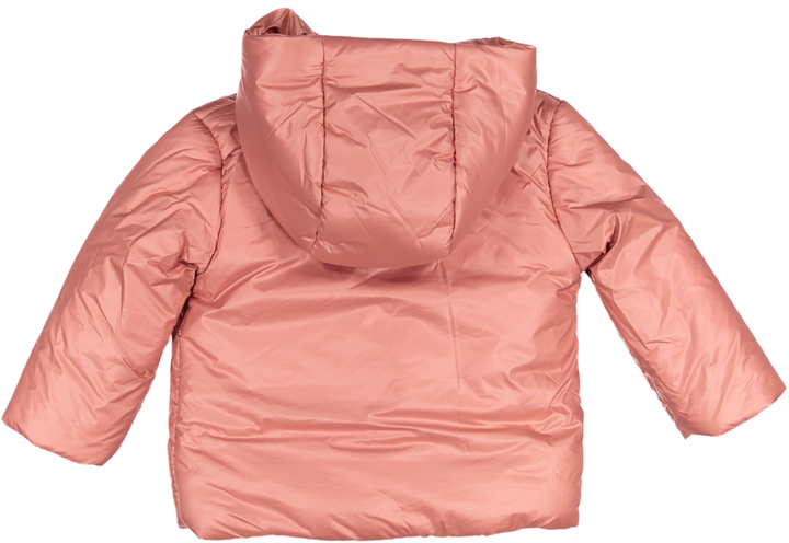 33575A-Side Opening pom pom tie Winter Jacket-Slate Rose