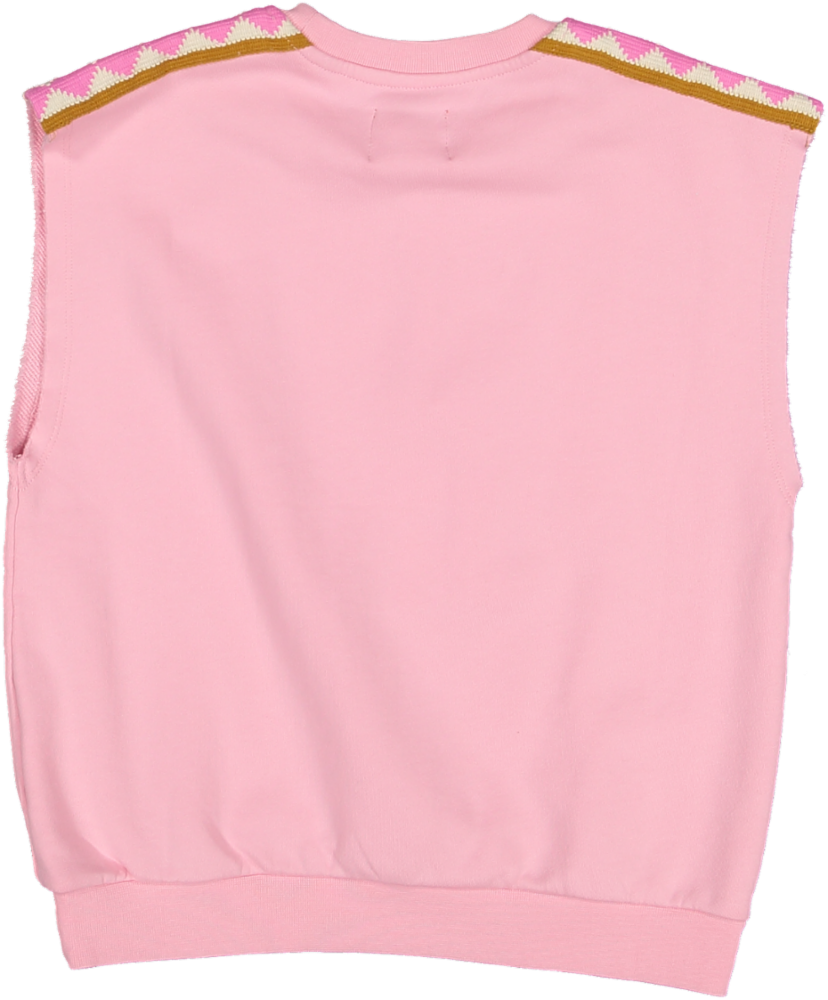 ARMANDO TANK SWEATSHIRT-COTTON PINK