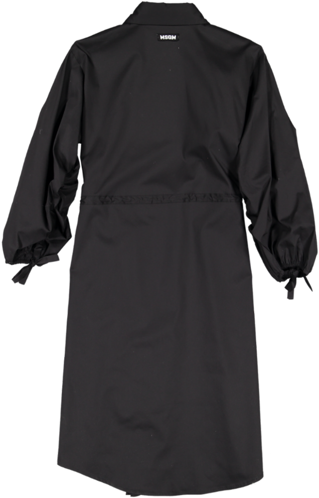 JGDR083-GIRLS POPLIN  DRESS-BLACK