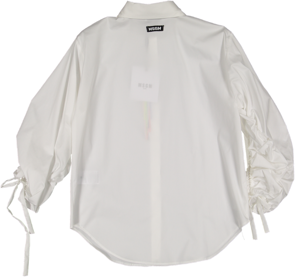 JGSI084-GIRLS OVER POPLIN SHIRT-WHITE