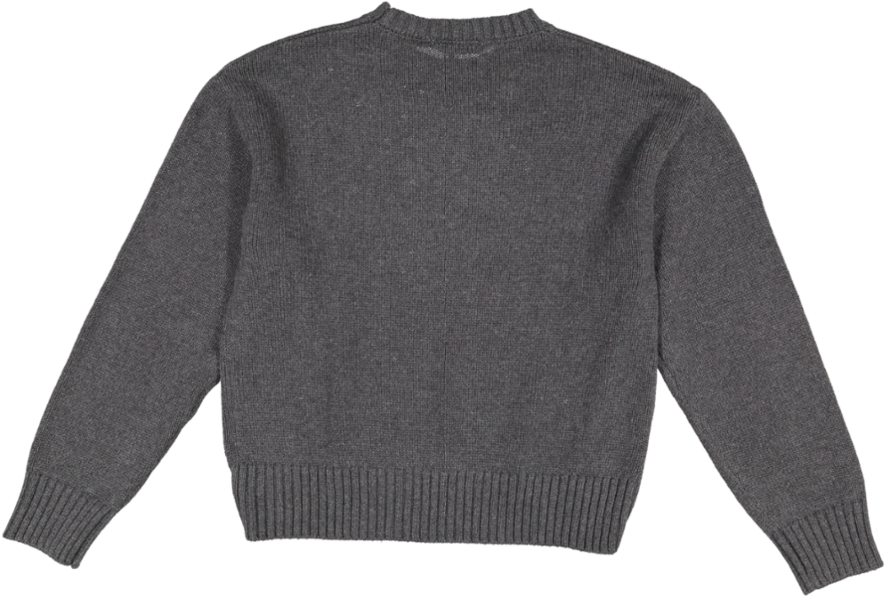 STUTTED JUMPER GIRL-GRIGIO MEL. SCURO/DARK MELANGE GRAY