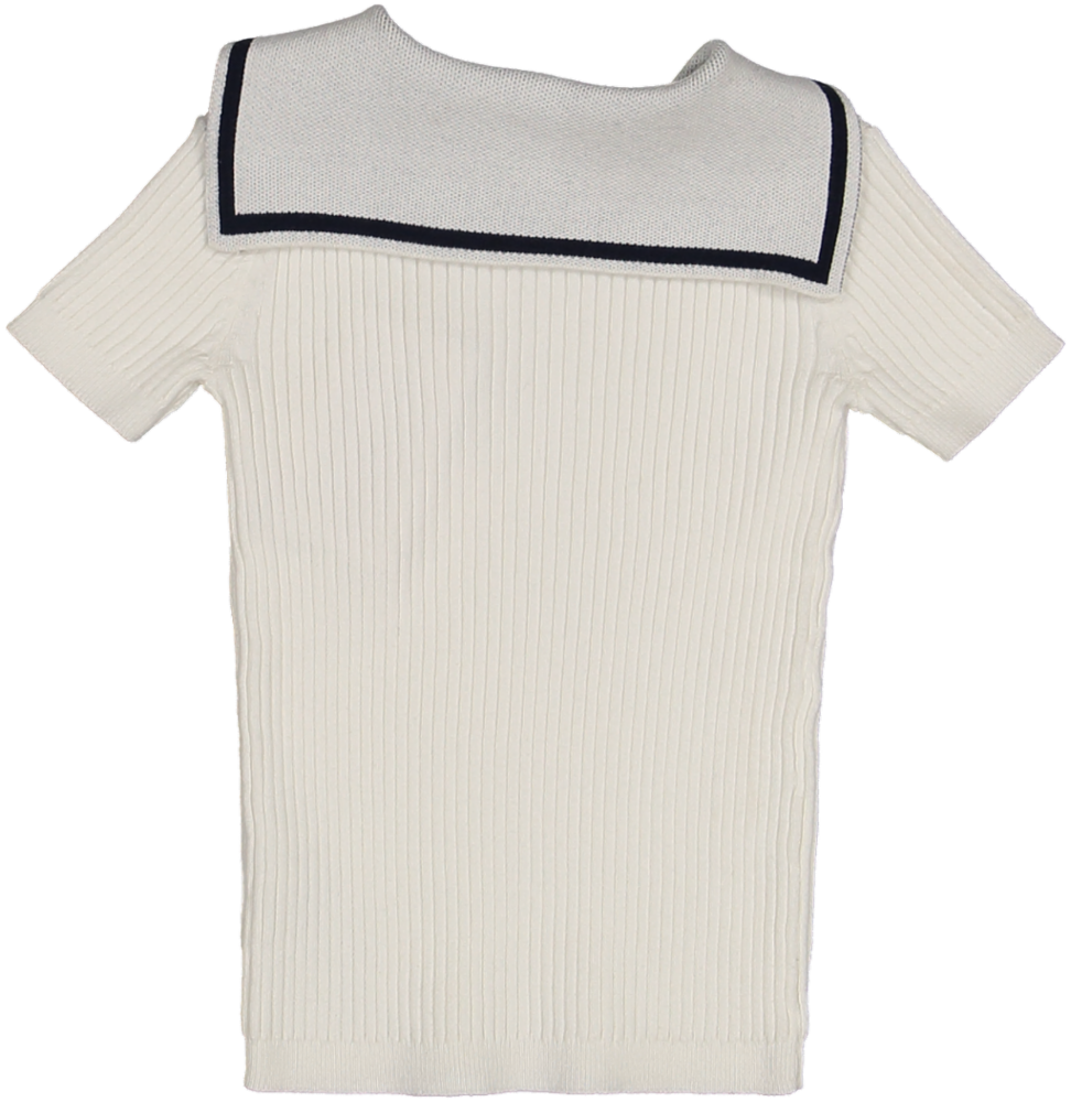 NKN461 SOLID SS SAILOR COLLAR-NAVY