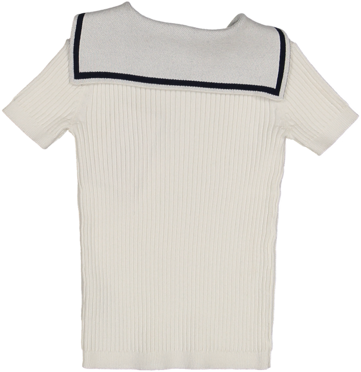 NKN461 SOLID SS SAILOR COLLAR-NAVY