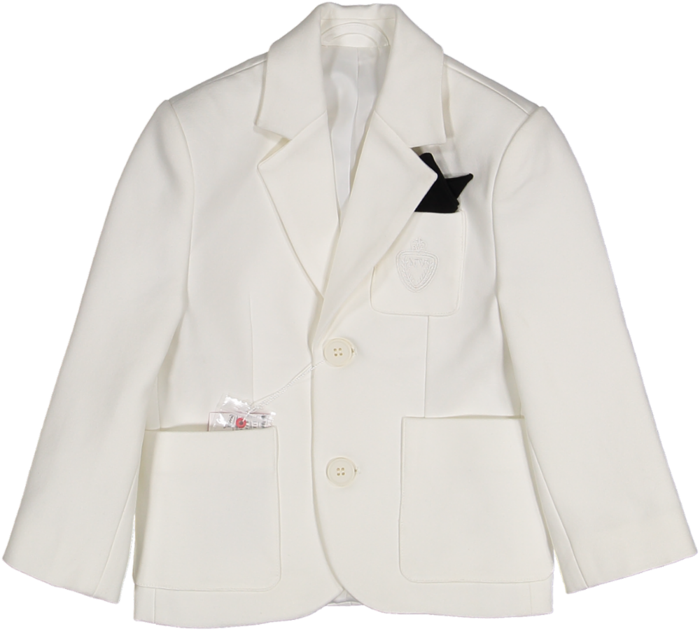 SS25NCNVJ1037-JERSEY JACKET WITH NOVE EMBLEM-CREAM