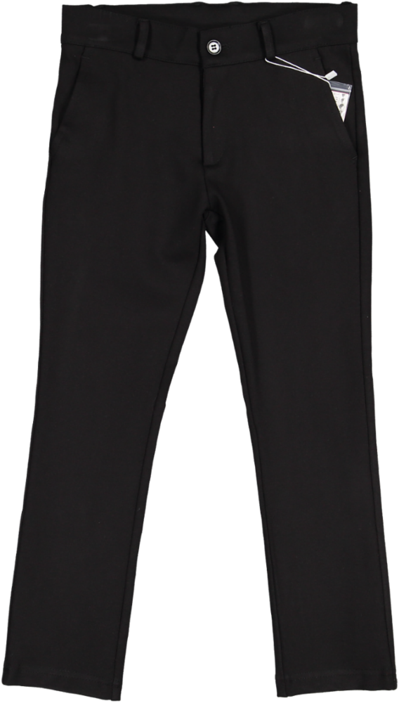 SS25NCNVTRS1037-JERSEY SLIM PANTS-BLACK