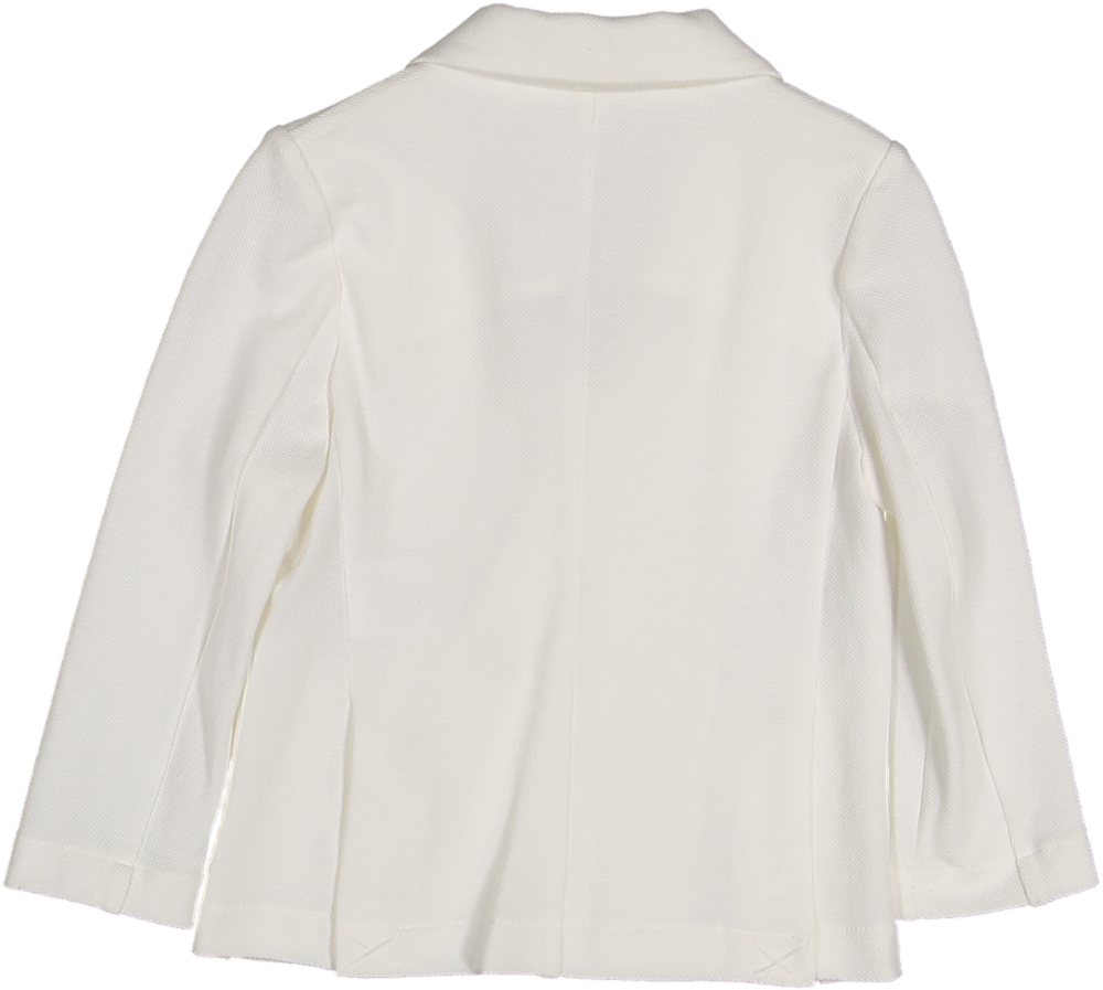 SS25NCNVJ1039-DUBLE BRESTED PIQUE JACKET-CREAM