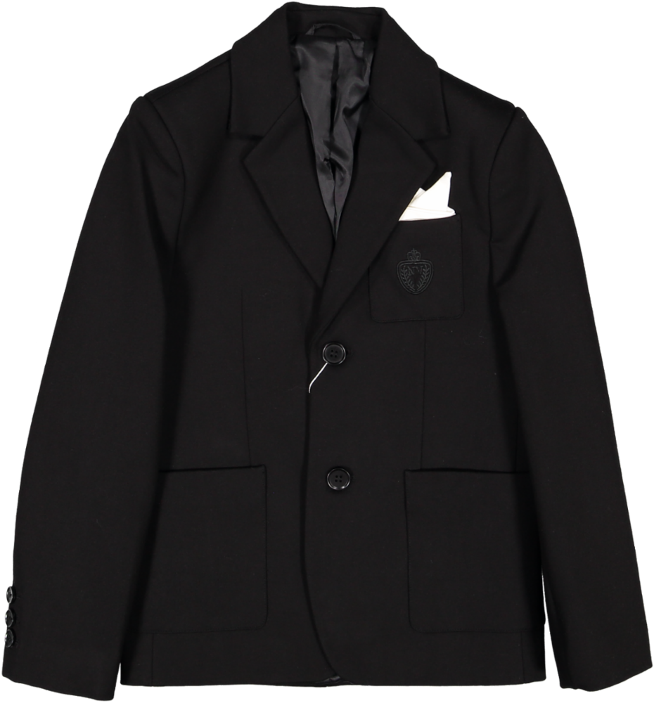 AW26NCNV5001-JERSEY JACKET WITH EMBLEM-BLACK