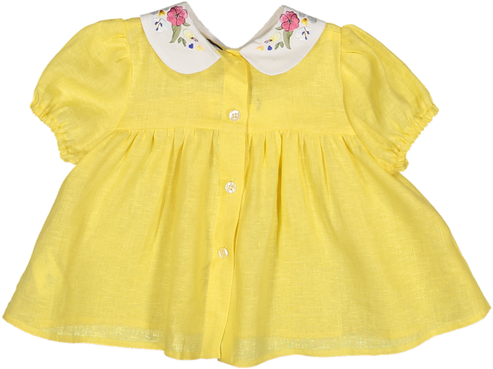 Special Edition Aria Baby Blouse Linen-Yellow