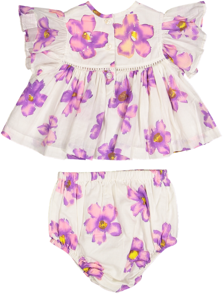 EVA BABY SET-PURPLE ROSE