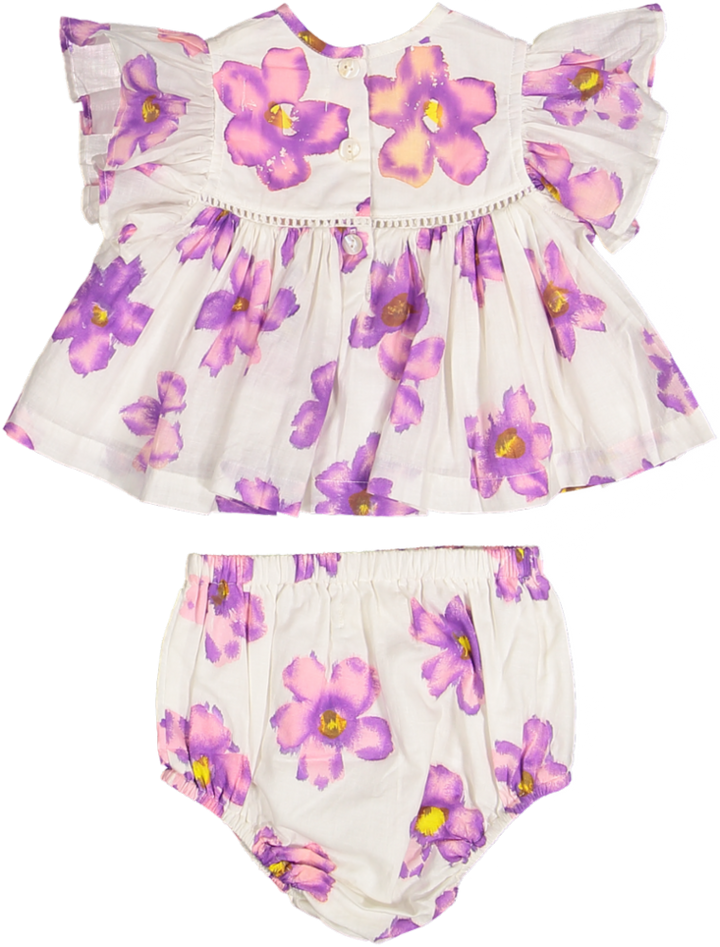 EVA BABY SET-PURPLE ROSE