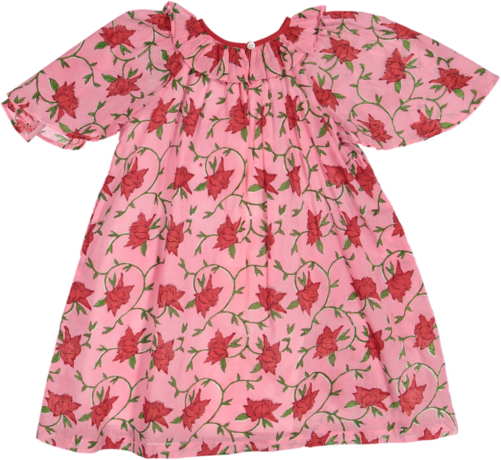 EVE LONGER SLV DRESS-PINK ROSALIA