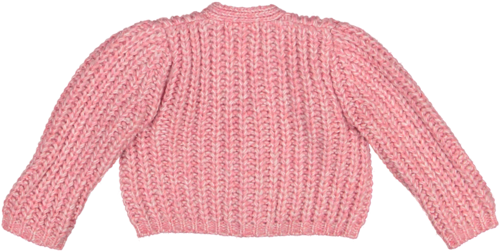 2060-BABY CARDIGAN FUZZY-PINK MELANGE
