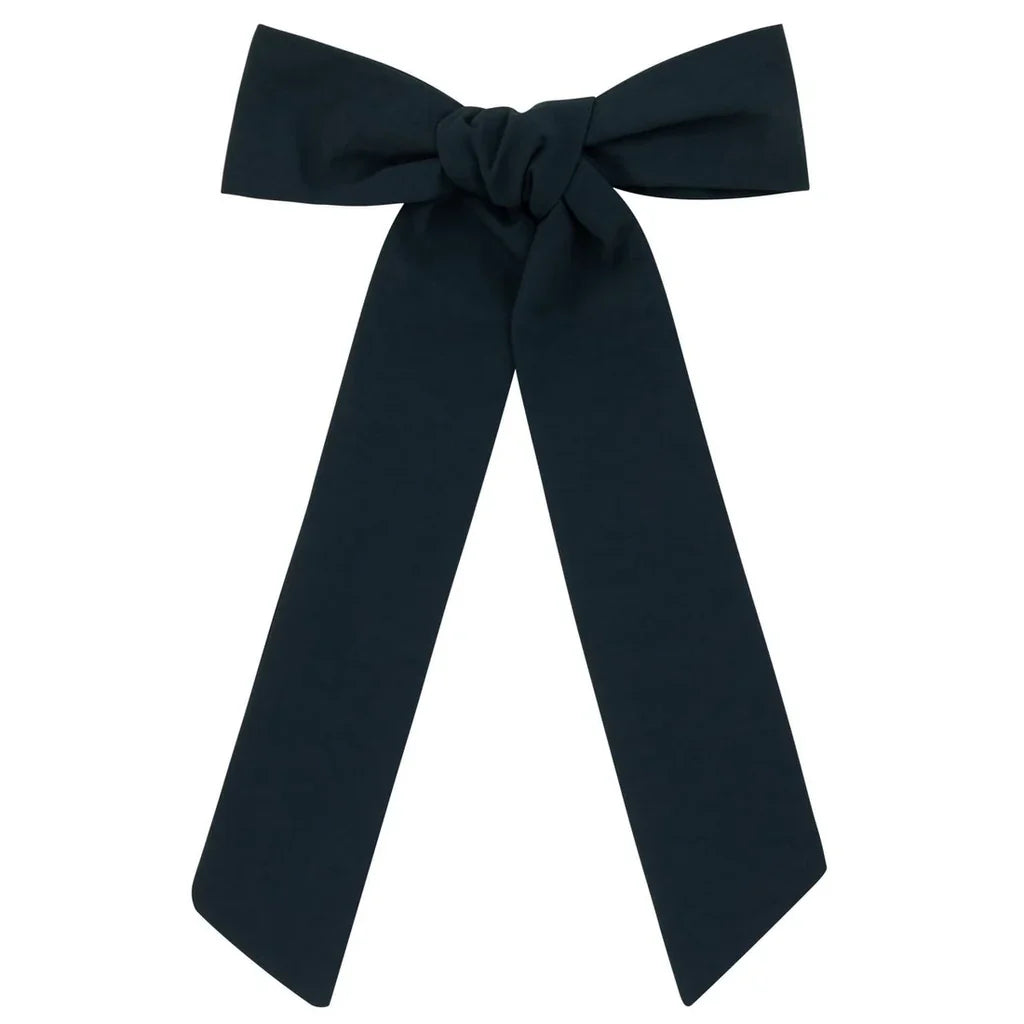 Le Enfant Taffetta Oversized Bows - Navy