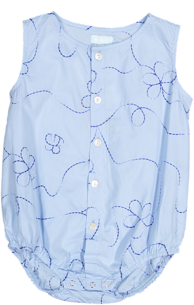 Light Blue Color Jardin Romper Whoopi